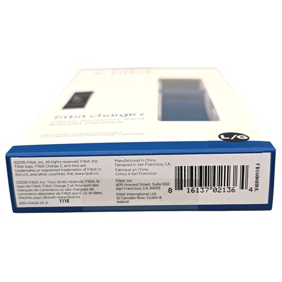 Authentic Fitbit Charge 2 Genuine Classic Accessory Band Blue  L/G  Brand New - Picture 6 of 6